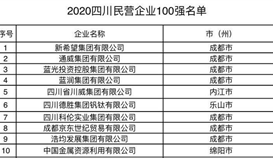 德勝集團(tuán)位列2020四川省民營企業(yè)100強(qiáng)第6位